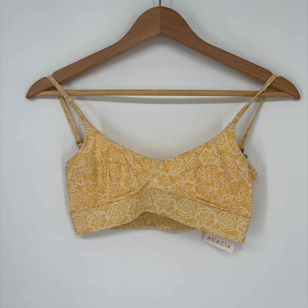 acacia swimwear High Waisted Yellow Two Piece